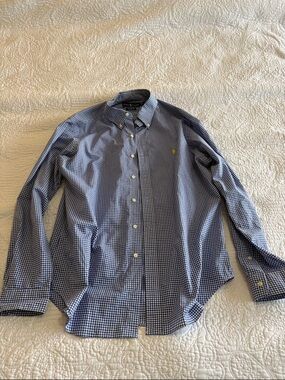 Polo by Ralph Lauren Navy and White Check Button-Down Shirt